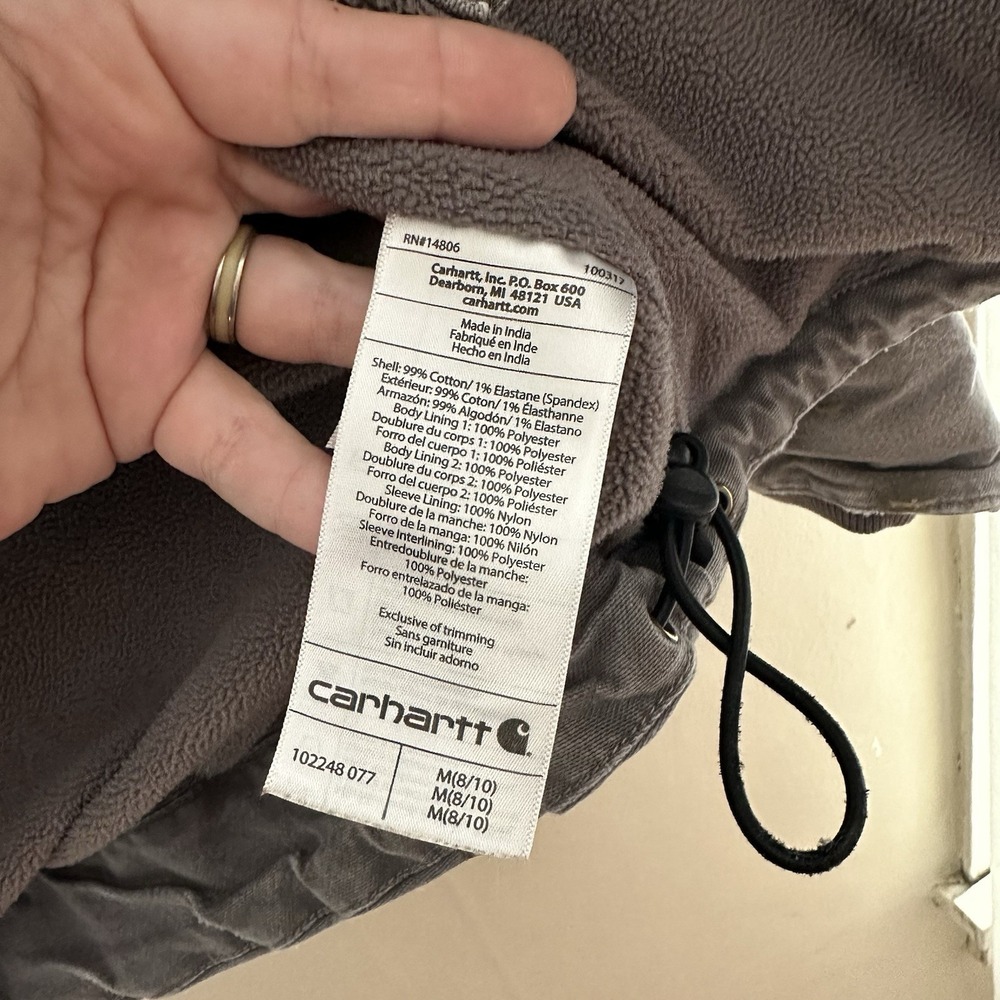 Carhartt Womens Full Swing Caldwell Sherpa Lined Jacket Size M Gray Workwear - Picture 6 of 12